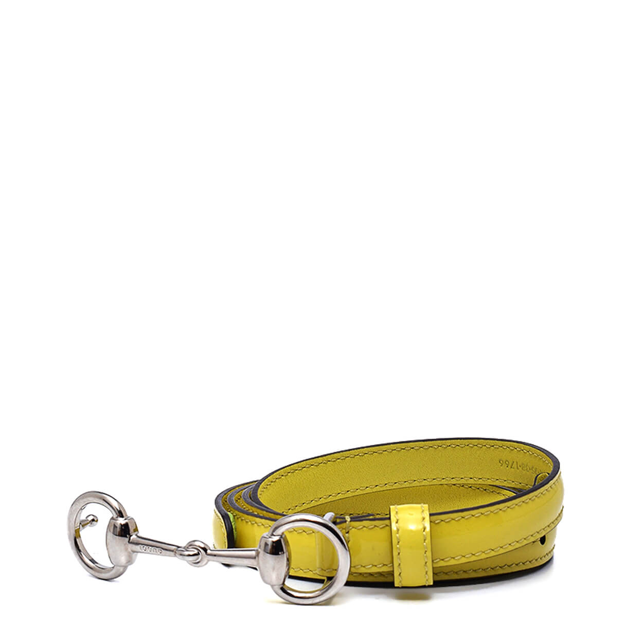 Gucci - Lime Patent Leather Horsebit Buckle Belt